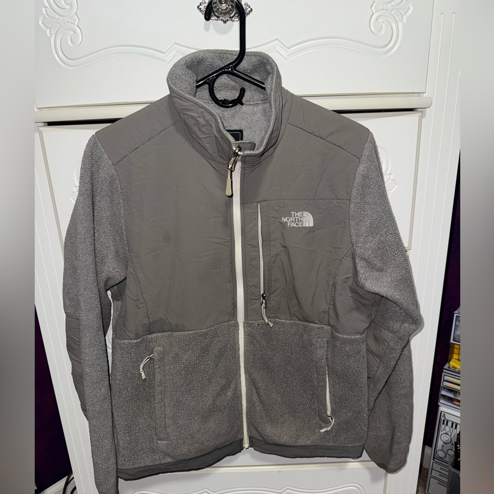 The North Face Womens gray Two-Tone Fleece Performance Jacket